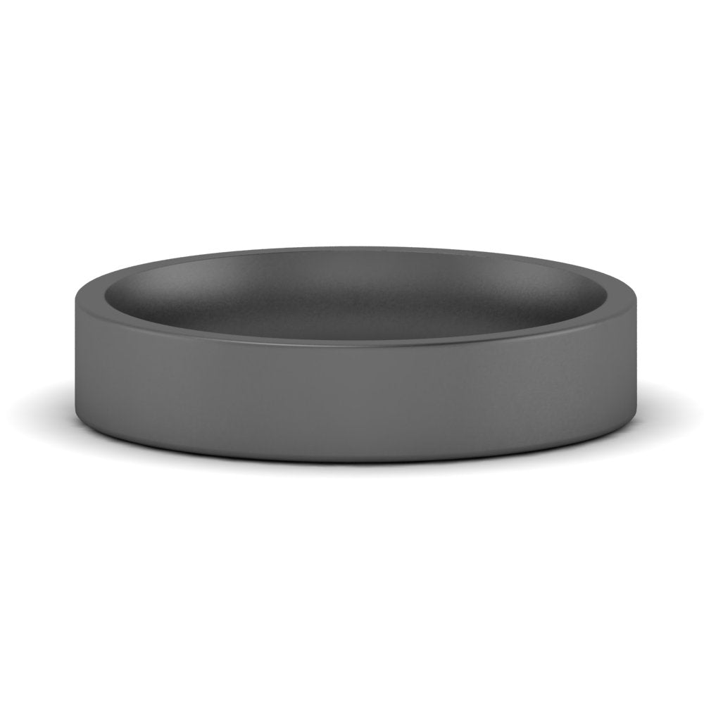 Comfort Fit Flat 4 mm Mens Wedding Band