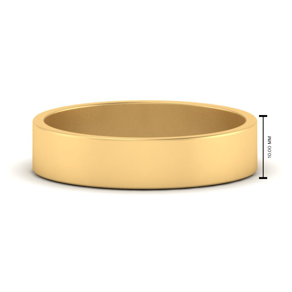 5 mm Flat Gold Wedding Band