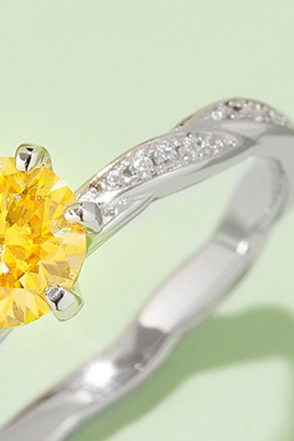 1 Carat Brilliant Round Cut Sparkala™ Contrast Platinum Over Pure Sterling Silver Ring (Yellow, Pink, or Blue)