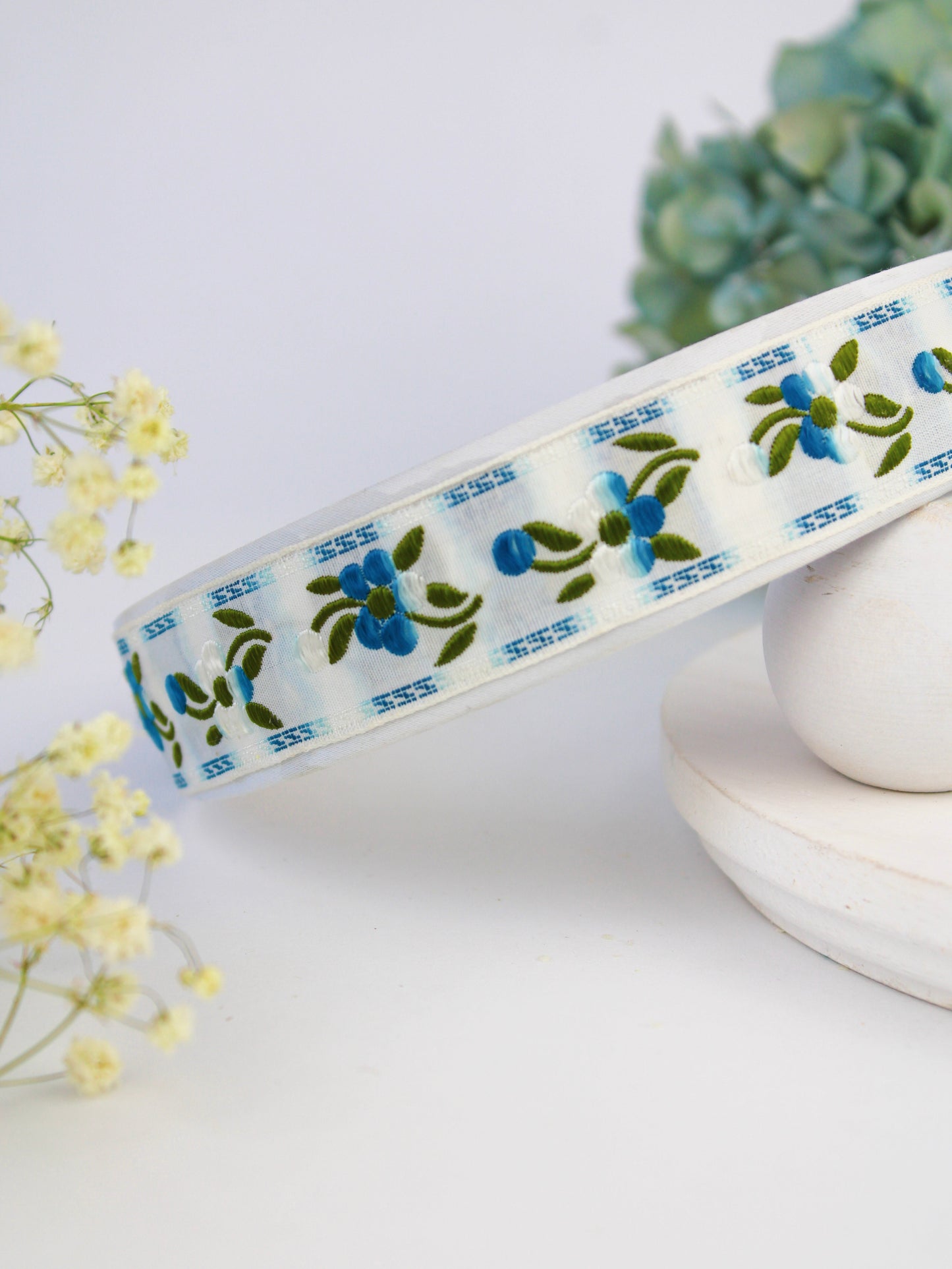 Blue Clematis Floral Headband