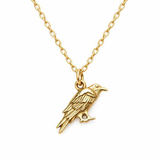 Golden Raven Necklace
