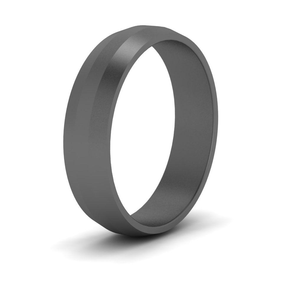 4 mm Wedding Band Beveled Edge Matte