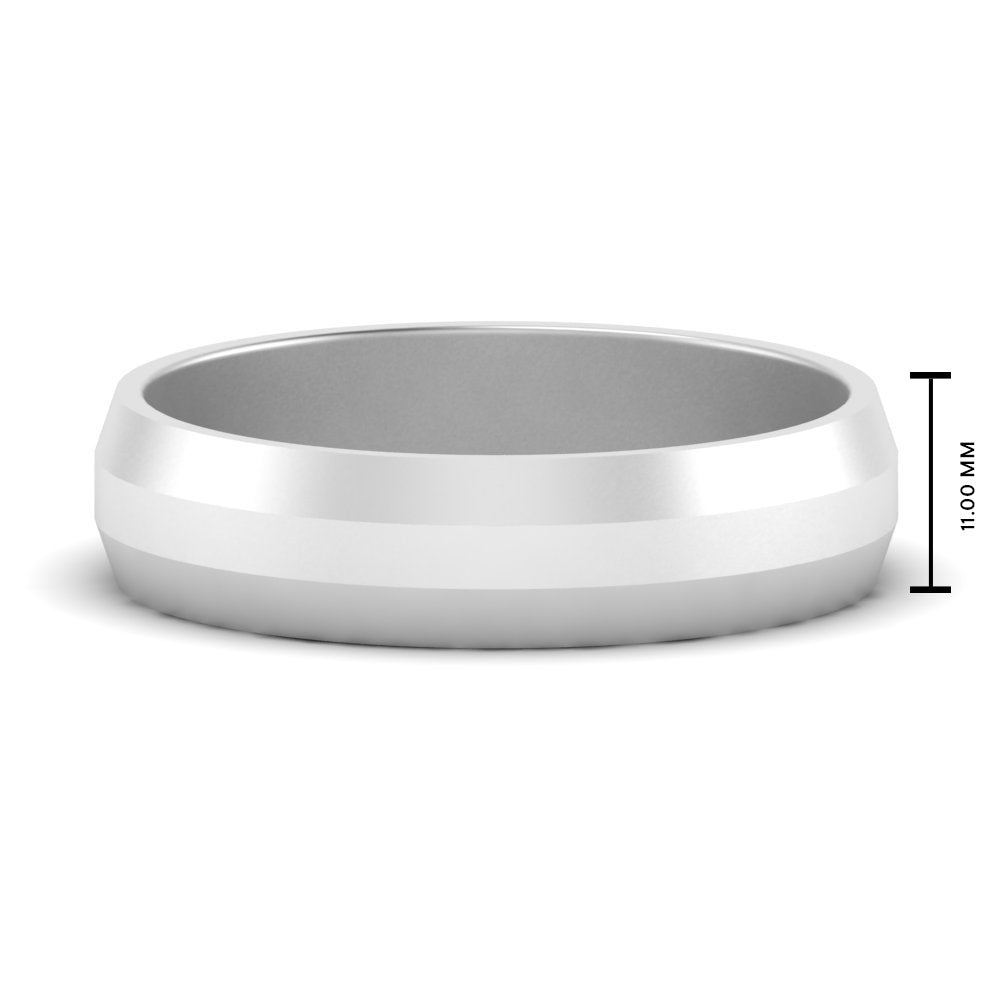 4 mm Wedding Band Beveled Edge Matte
