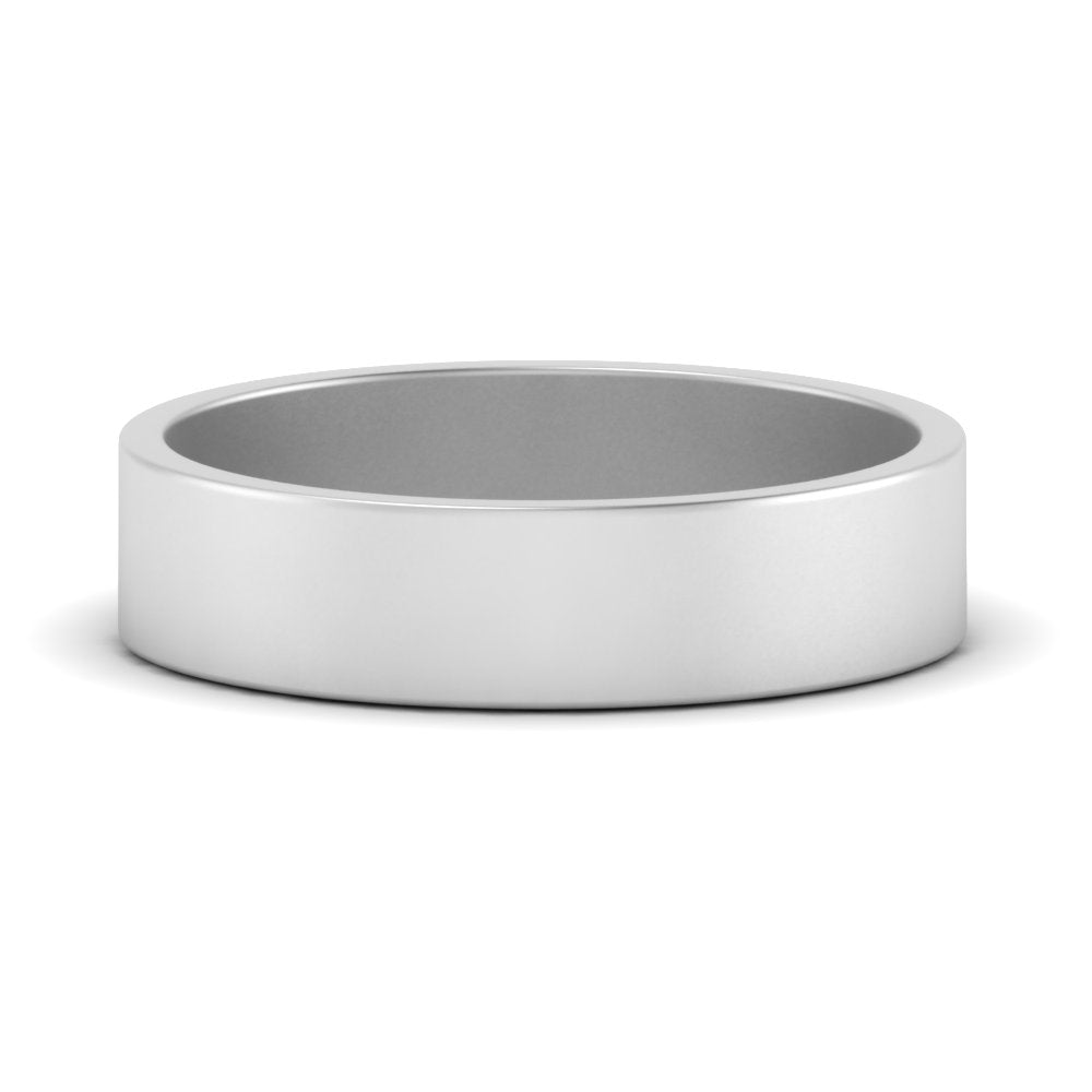 5 mm Flat Gold Wedding Band