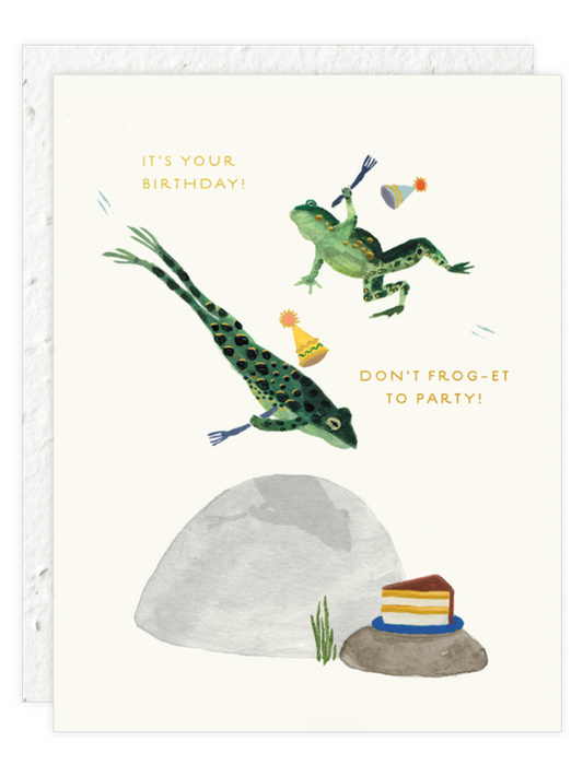 Party Frogs - Seeded Birthday Card