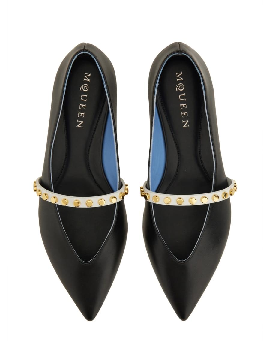 Alexander Mcqueen Women Leather Ballerina