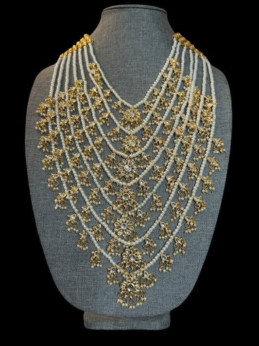 SAT109 ANSA 7 layer satlada in kundan and pearls ( READY TO SHIP )