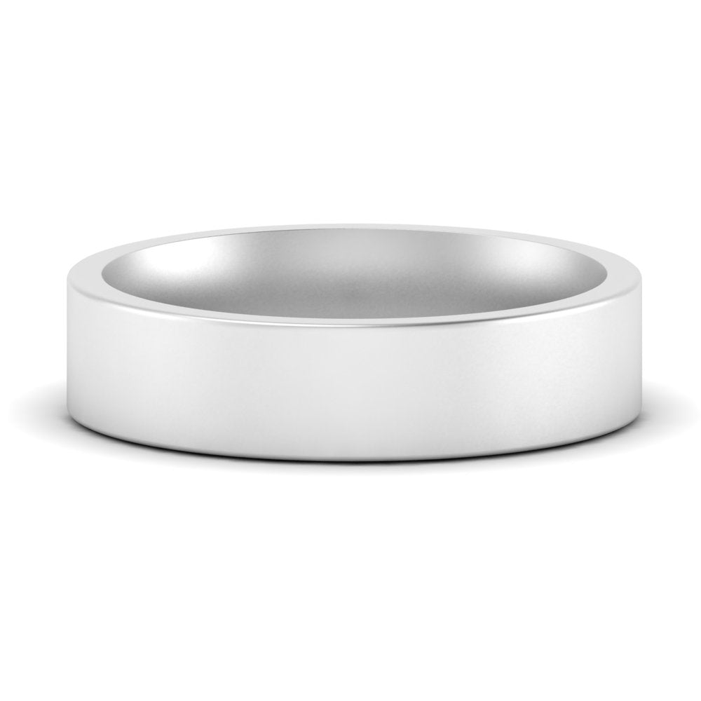 Comfort Fit Flat 4 mm Mens Wedding Band