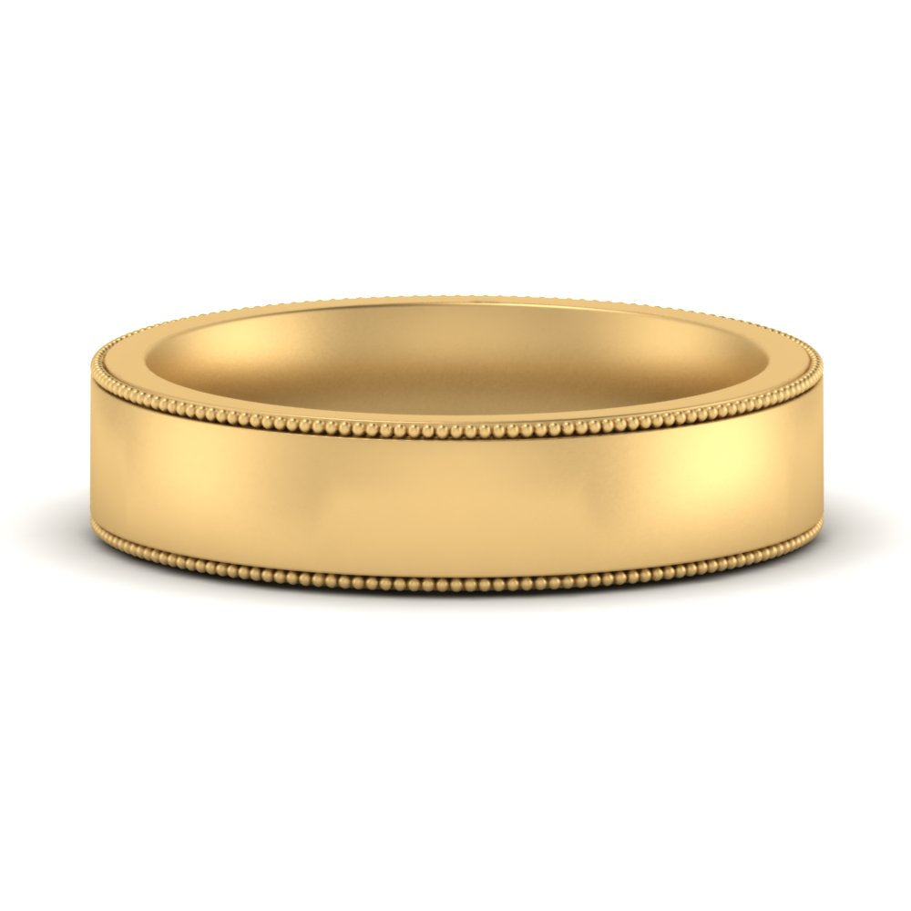 4 mm Stepped Edge Comfort Fit Flat Mens Band