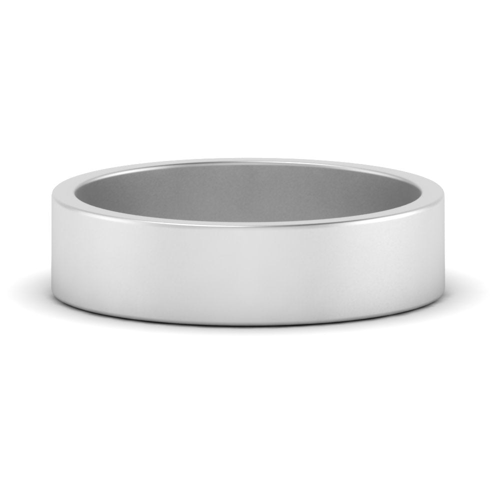 5 mm Flat Gold Wedding Band