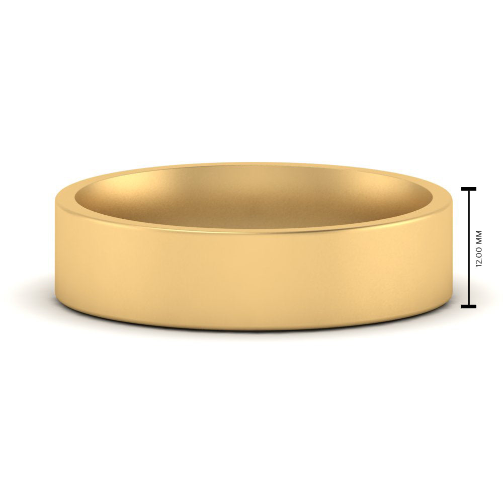 Light Weight Flat 4 mm Mens Wedding Band