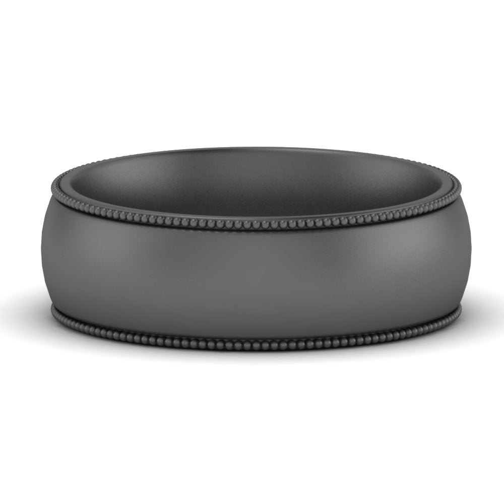 4 mm Milgrain Comfort Fit Mens Wedding Band