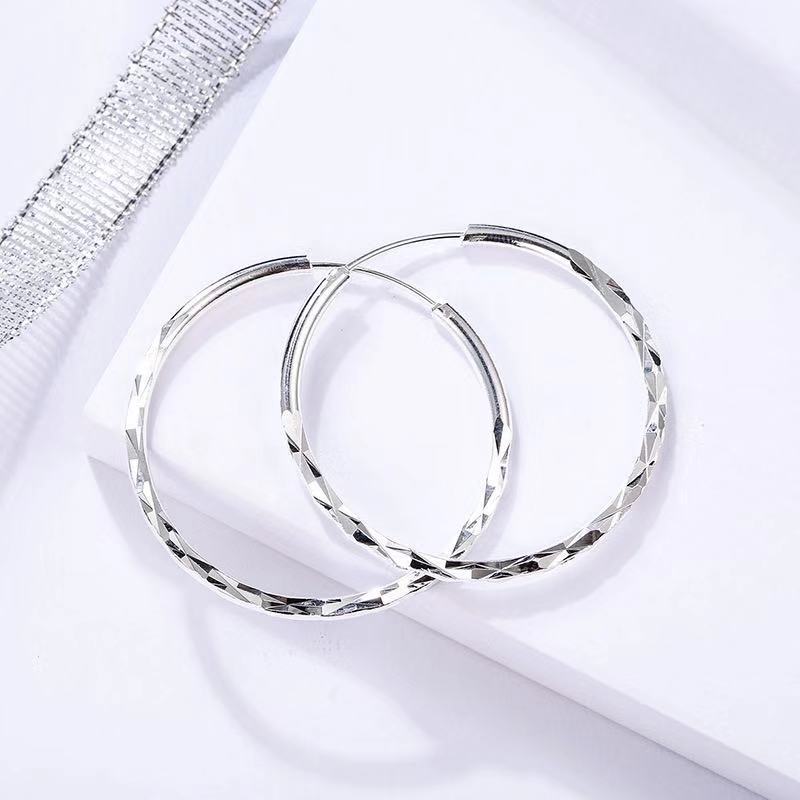Gold-plated Diameter Inch Large Circle Exaggerated Geometric Earrings