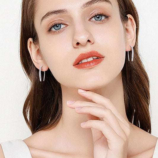 Sparkala™ Pure Sterling Silver U Shape Earrings