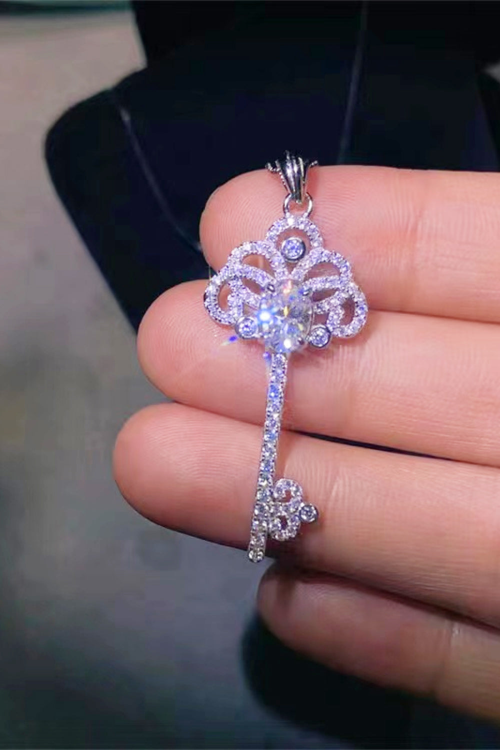 1 Carat Sparkala™ Key Pendant Necklace