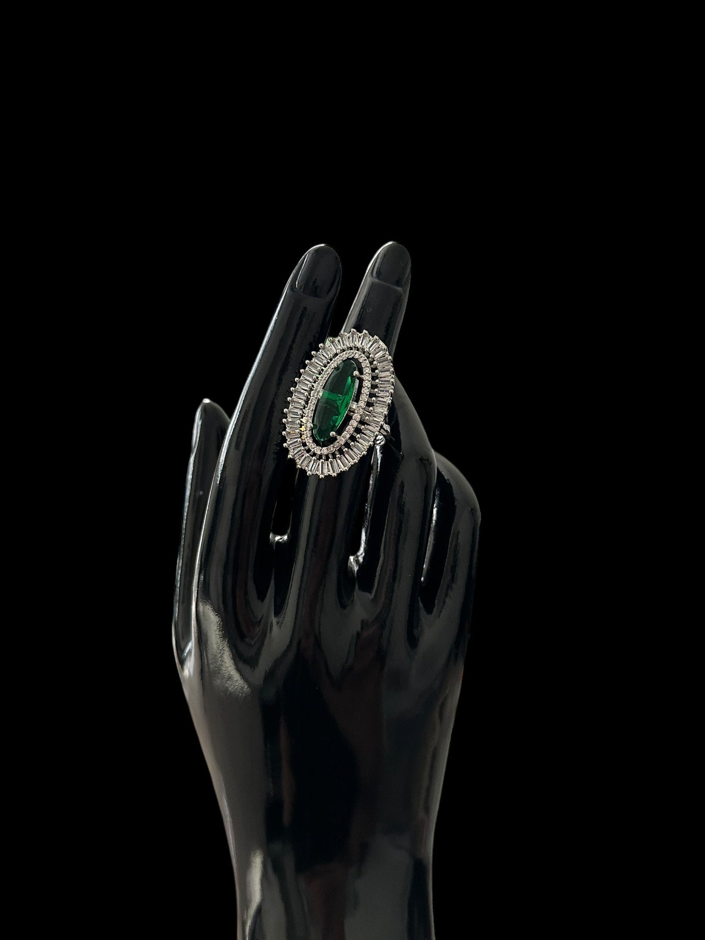 DJR139 Cz silver plated  ring ( READY TO SHIP)