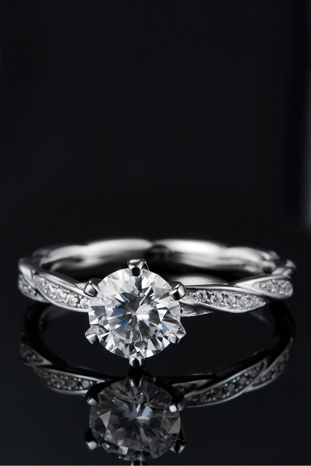 1 Carat Brilliant Round Cut Sparkala™ Platinum Over Pure Sterling Silver Ring