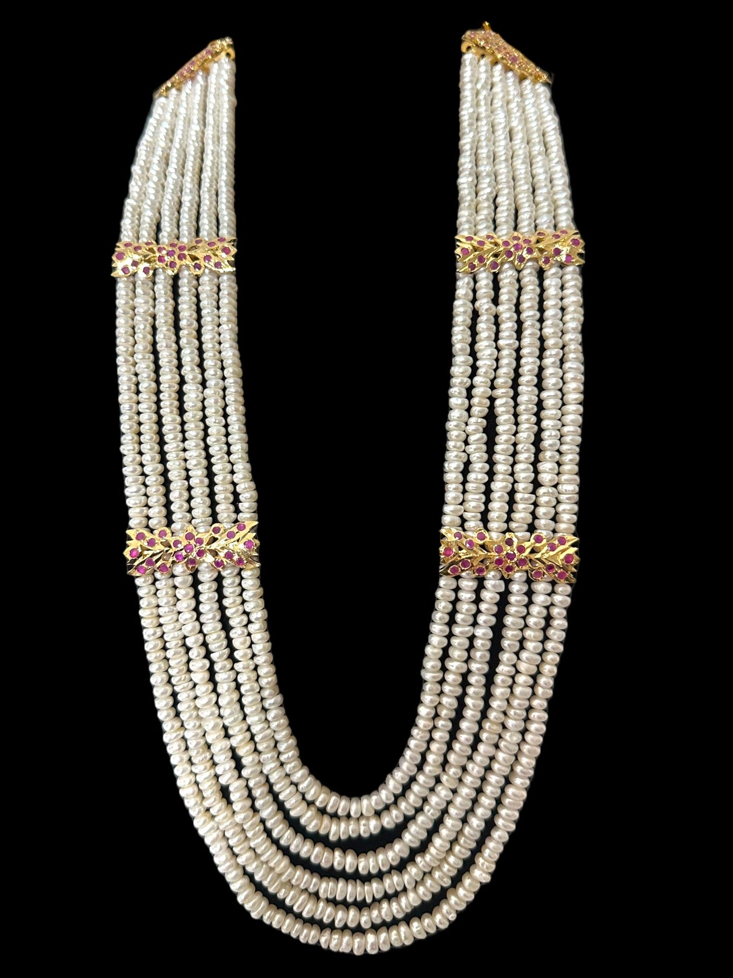 DLN120 Laura fresh water pearls necklace / Rani haar ( SHIPS IN 3 WEEKS )
