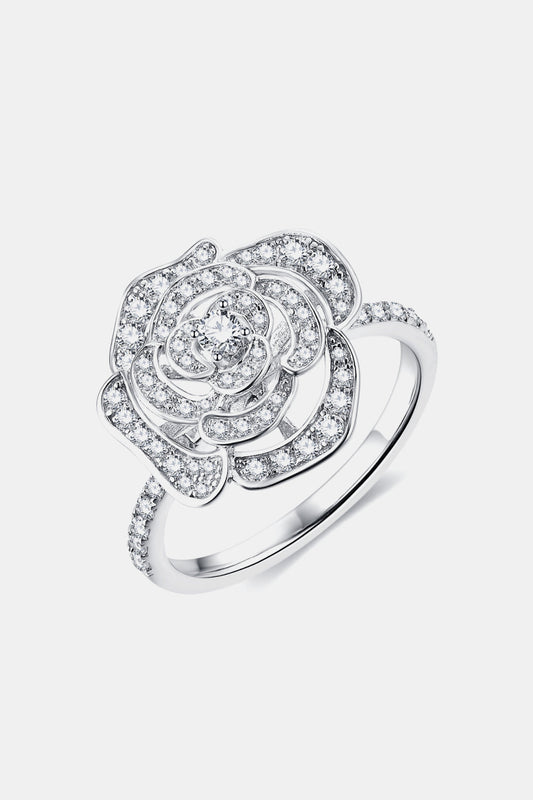 Sparkala™ Flower Shape Ring (Platinum, Yellow Gold or Rose Gold over Sterling Silver)