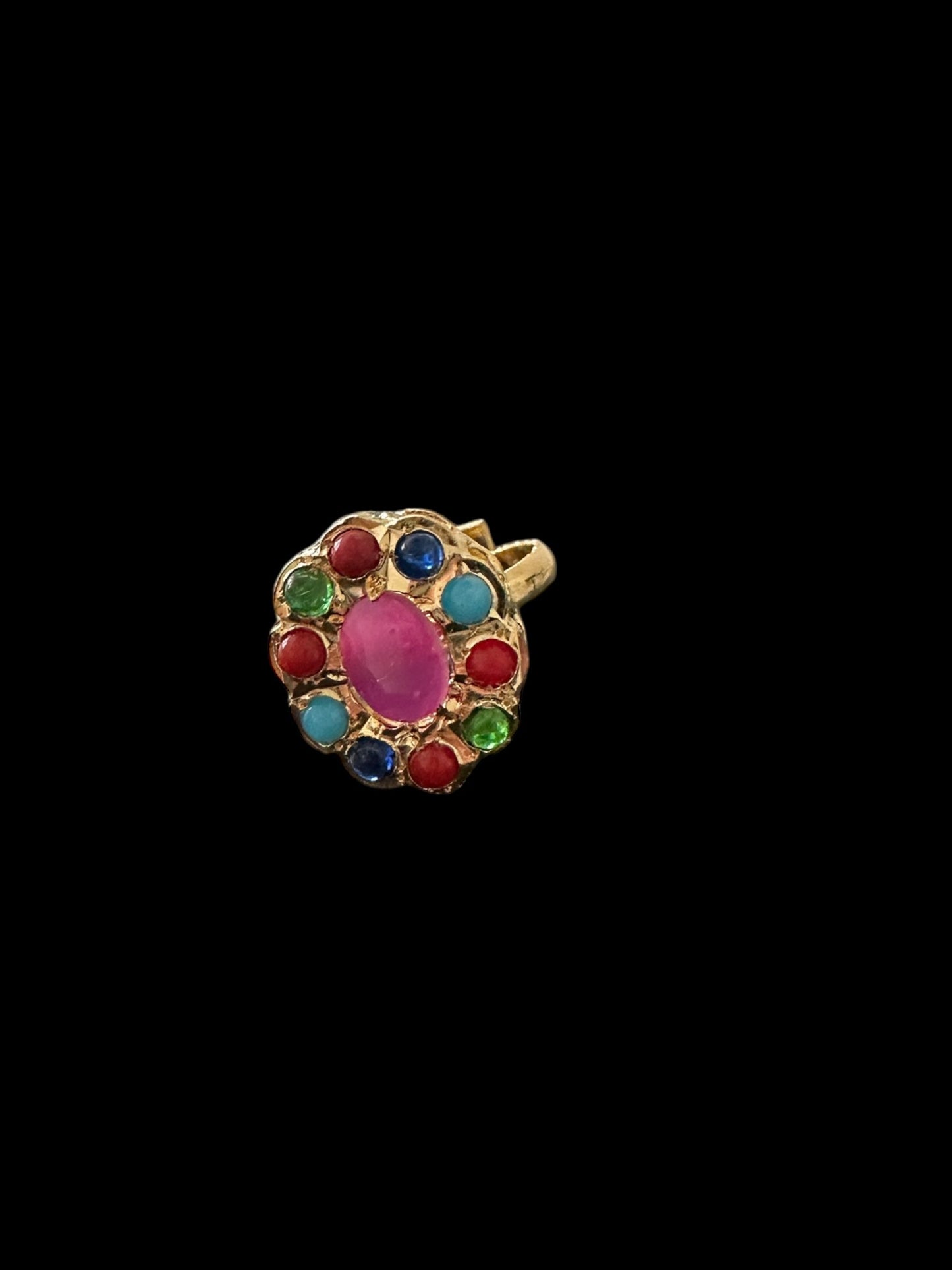 DJR124 RIZA Hyderabadi ring - Navratan ( READY TO SHIP )