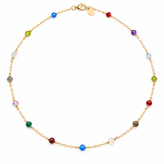 Multi Gemstone Necklace – 14k Gold Filled