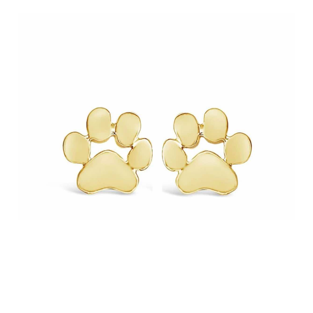 GoldenPaw Paw Print Stud Earrings for Pet Lovers