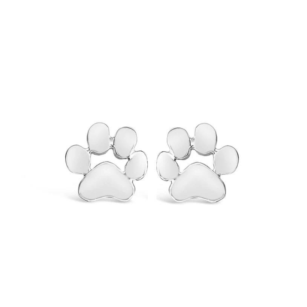 GoldenPaw Paw Print Stud Earrings for Pet Lovers