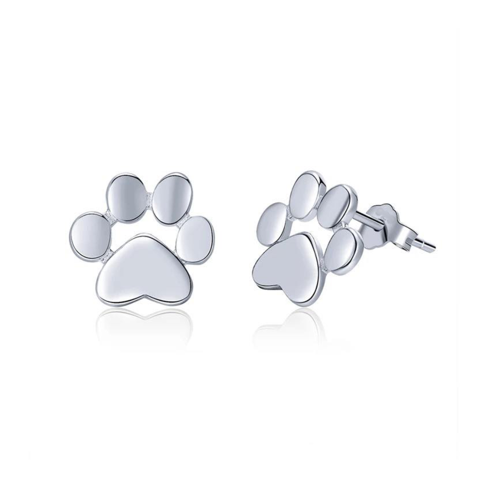 GoldenPaw Paw Print Stud Earrings for Pet Lovers