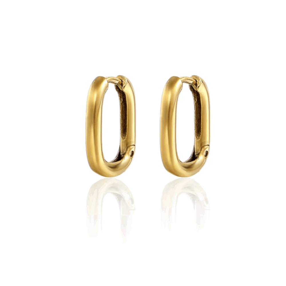 Lurienne Rectangle Hoop Earrings – Sleek & Stylish