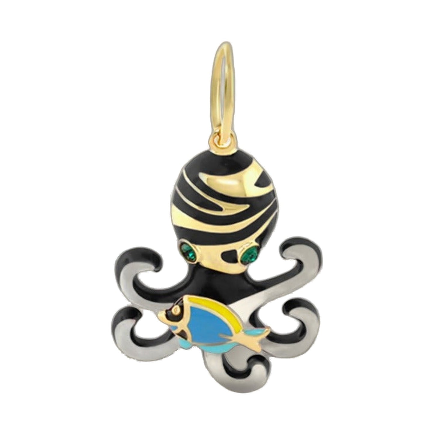 18K Gold Octopus Pendant
