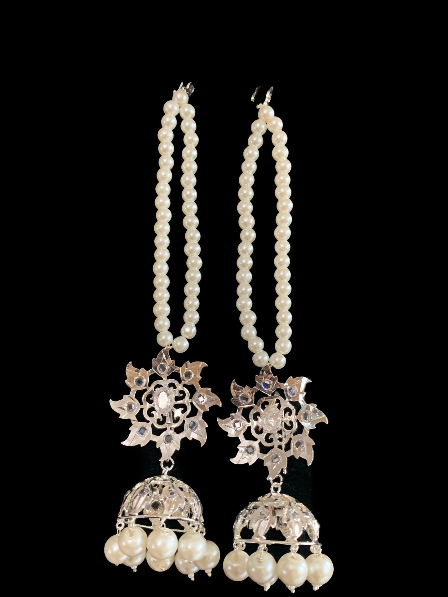 SAT89 Satlada with earrings in silver plating ( SHIPS IN 3 WEEKS  )