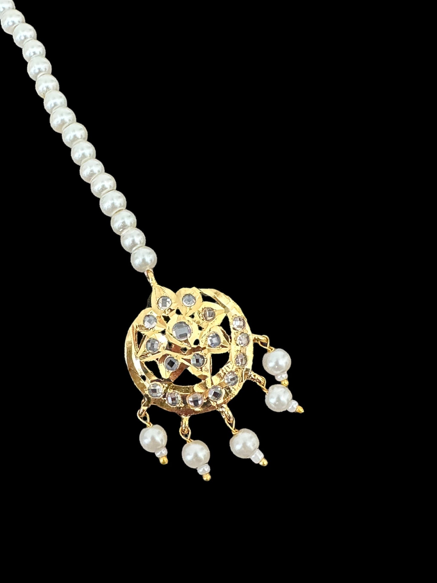 DJTK216 Gold plated pearl small sized tika (READY TO SHIP )