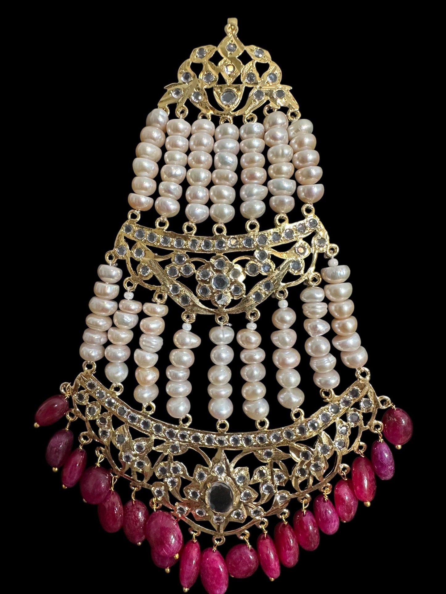 BR497 INSIA BRIDAL SET IN RUBY  ( READY TO SHIP  )