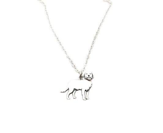 Golden Retriever Necklace – Sterling Silver, 18-Inch Chain