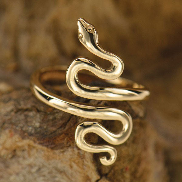 Adjustable Bronze Snake Ring – Ancient Symbolism & Mystical Charm