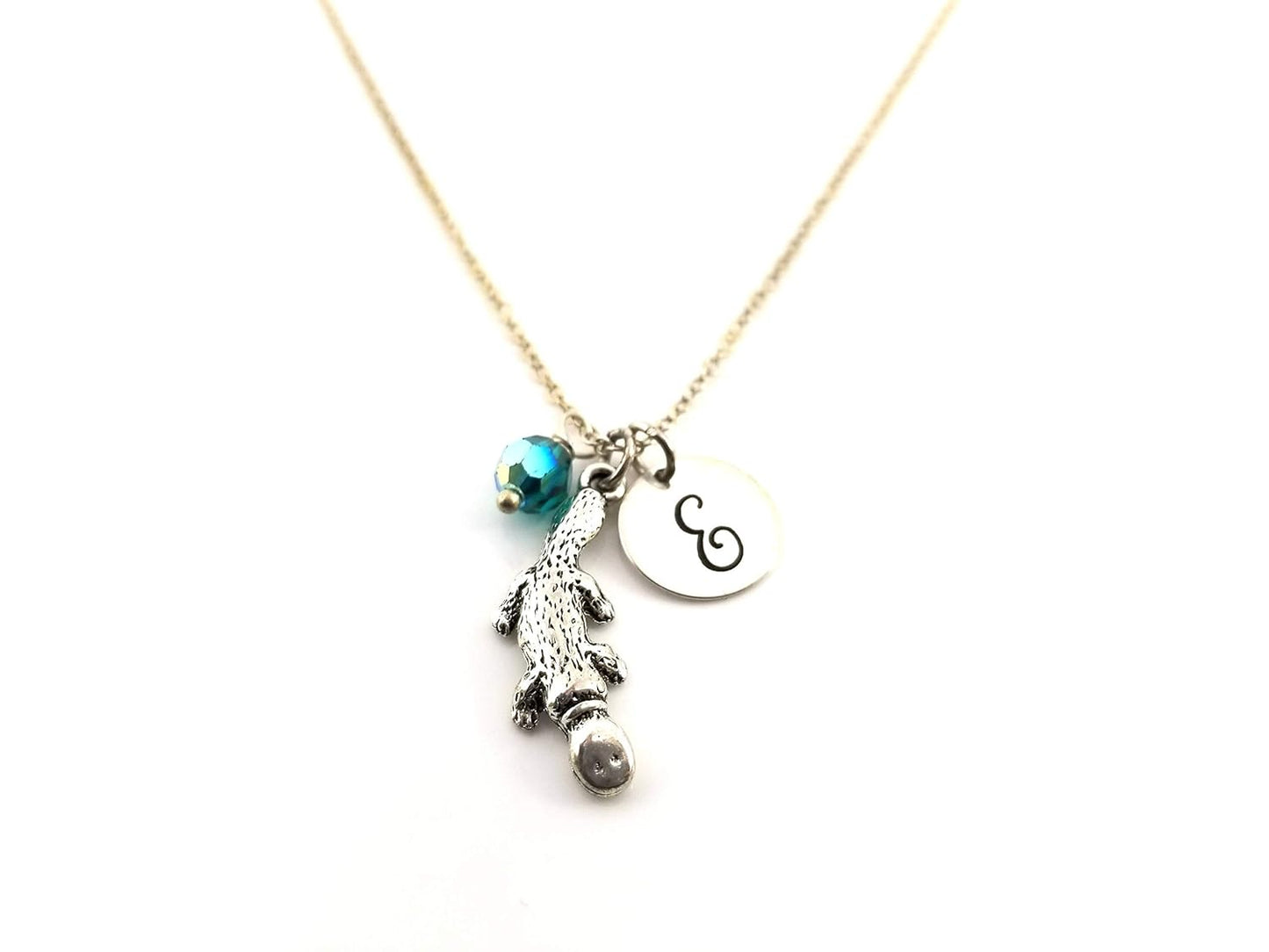 Platypus Charm Necklace – Personalized Sterling Silver Jewelry