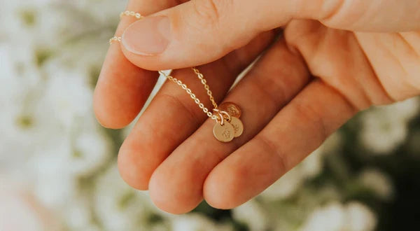 Tiny Gold Initial Necklace