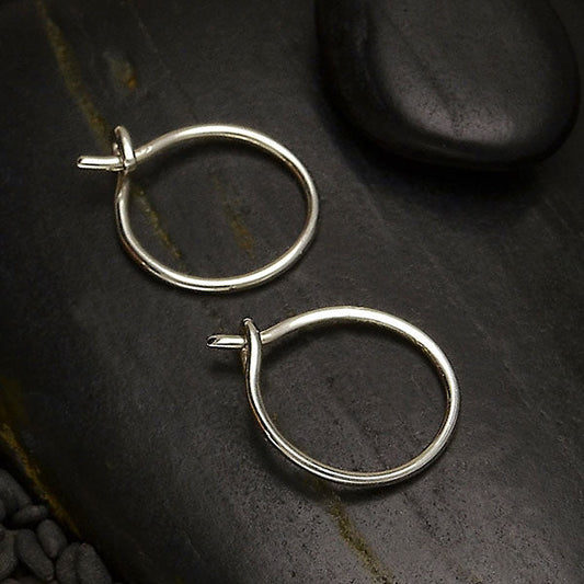 Sterling Silver Circle Hoop Earrings – 11x11mm Minimalist Everyday Hoops
