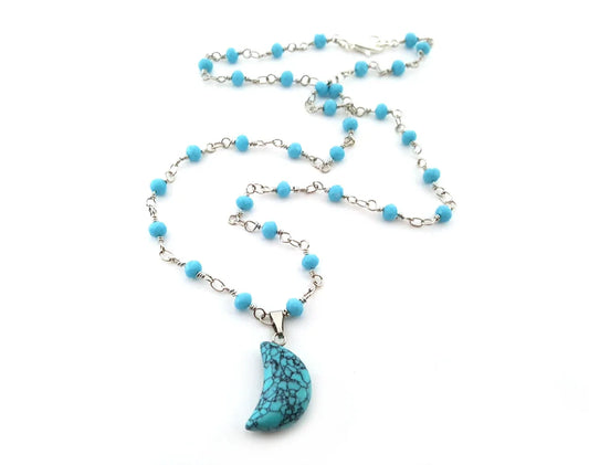 Turquoise Moon Celestial Necklace