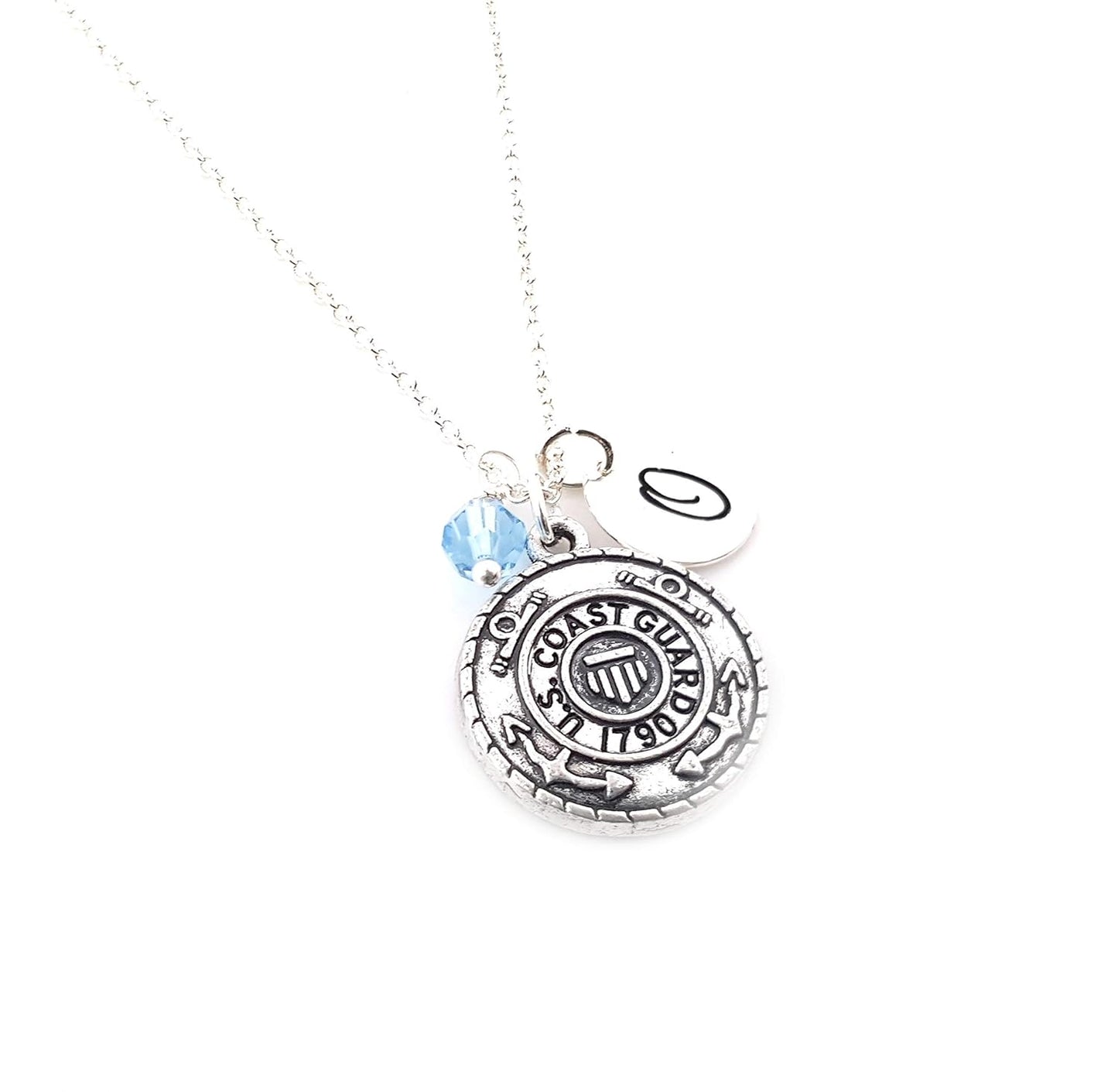 Coast Guard Charm Necklace – Personalized Sterling Silver