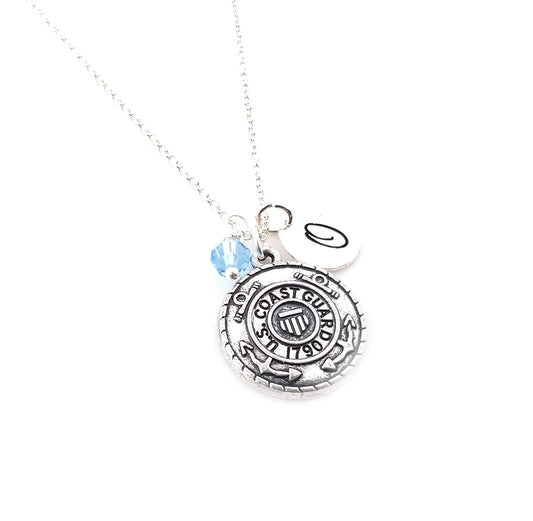 Coast Guard Charm Necklace – Personalized Sterling Silver