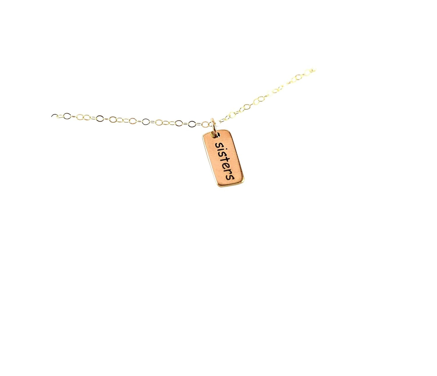 Tiny Sister Necklace – 14k Gold Filled, 18" Dainty Chain