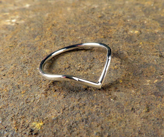 Sterling Silver Chevron Ring – Size 7