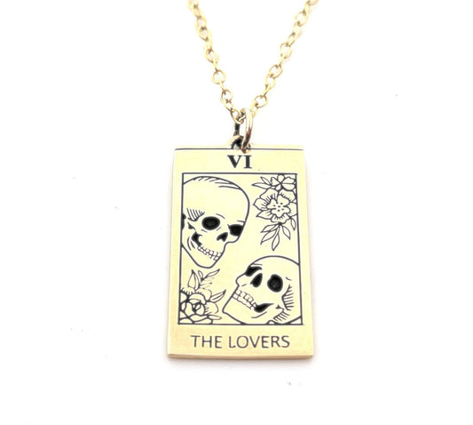 The Lovers Tarot Card Necklace – 14k Gold Filled