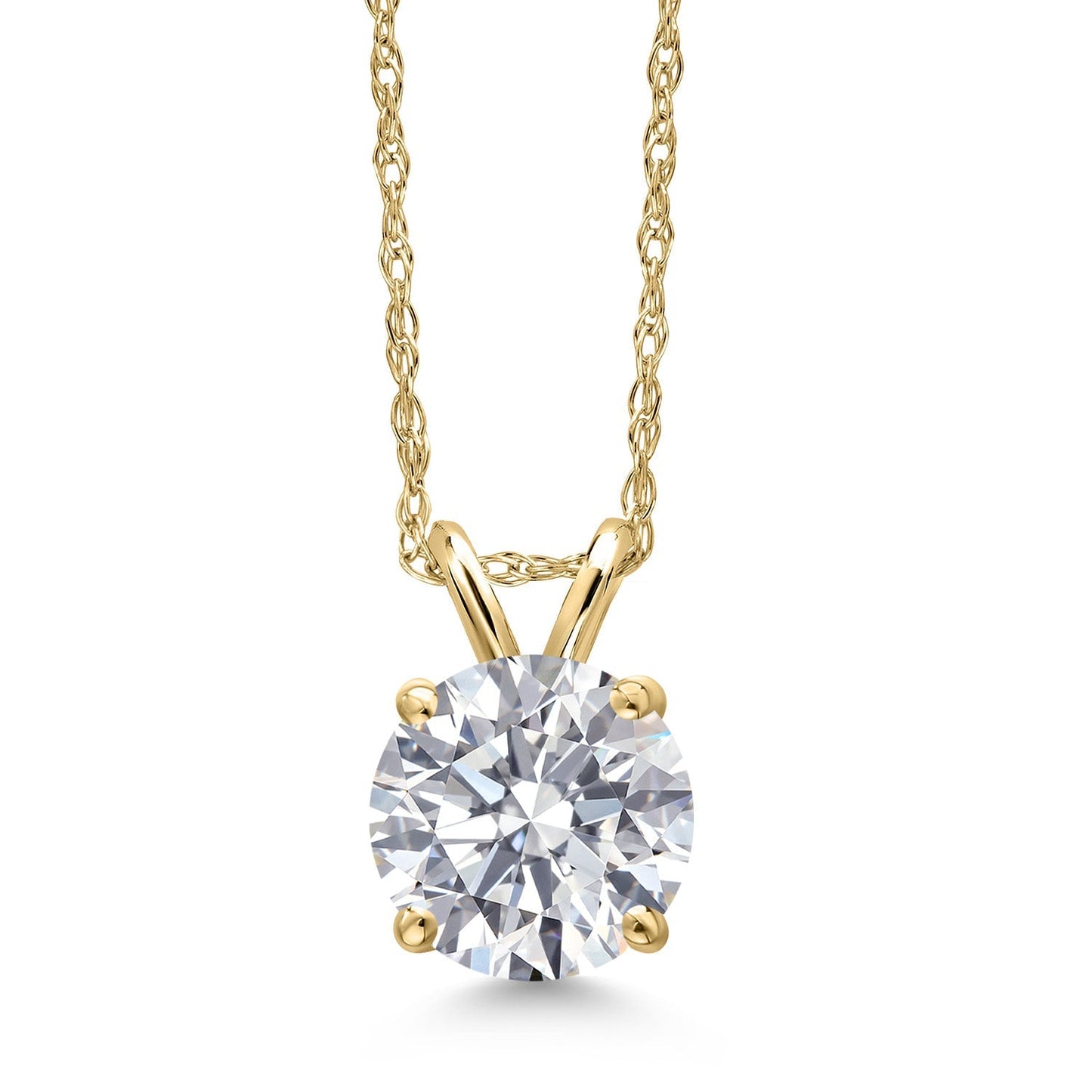 1.00 CTW Lab-Grown Round Diamond Solitaire Pendant in Solid 14K Gold – F Color, VS Clarity, AGI Certified