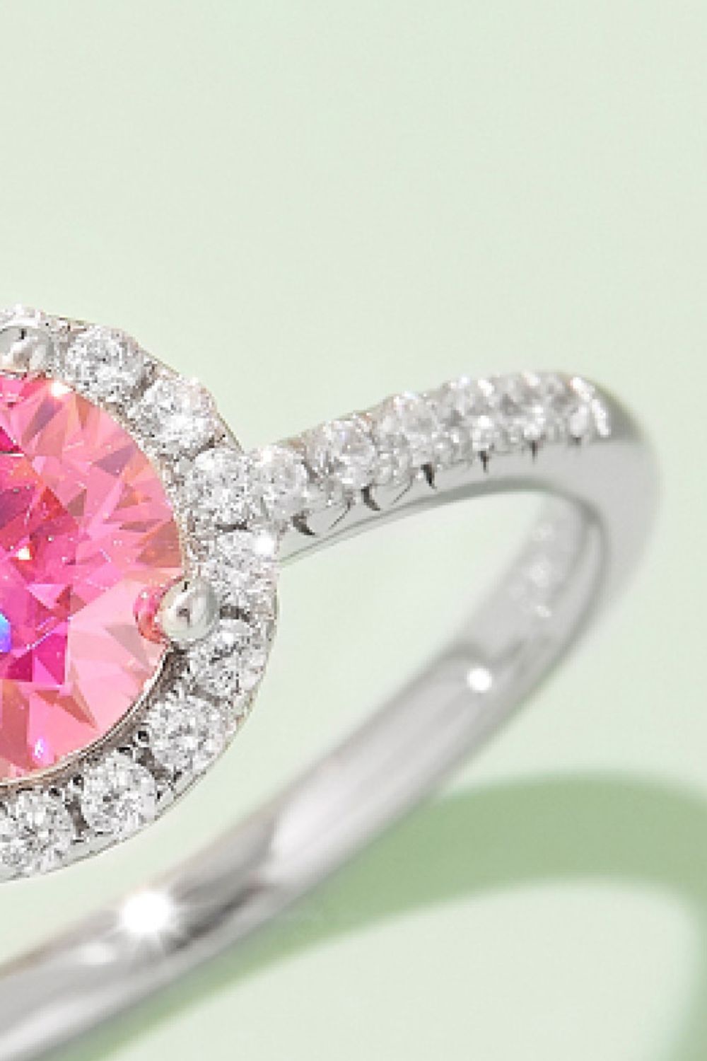 1 Carat Sparkala™ Platinum Over Pure Sterling Silver Halo Ring (Yellow, Pink, or Blue)