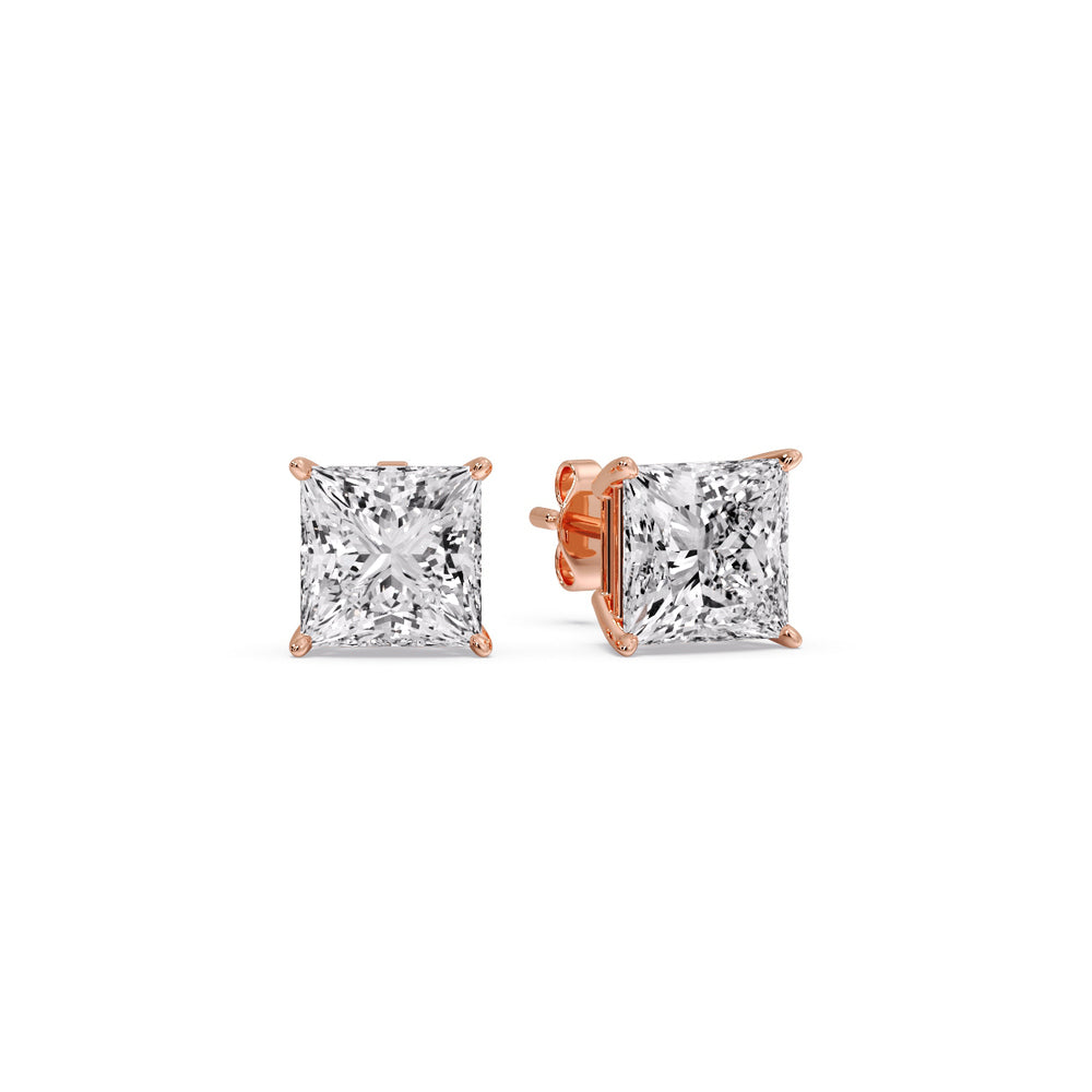 Princess Cut Diamond Stud Earring