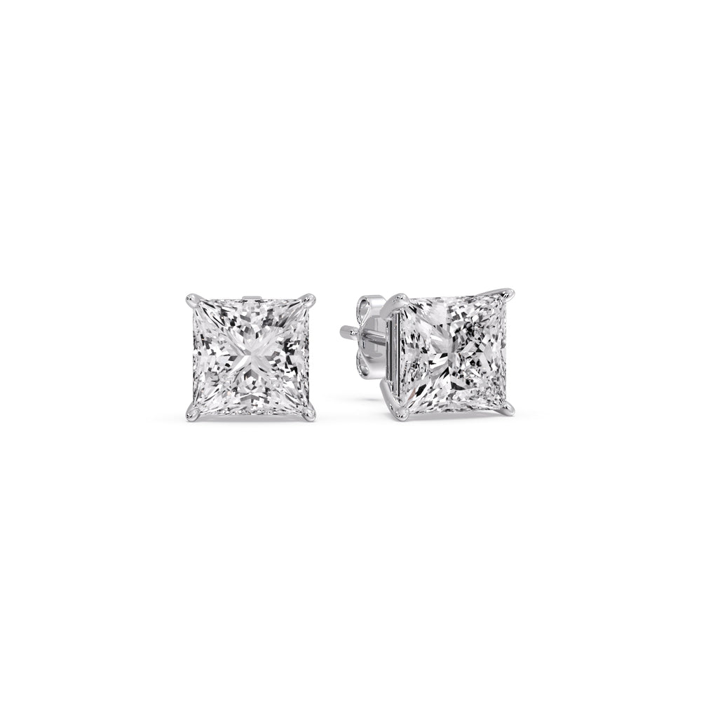 Princess Cut Diamond Stud Earring