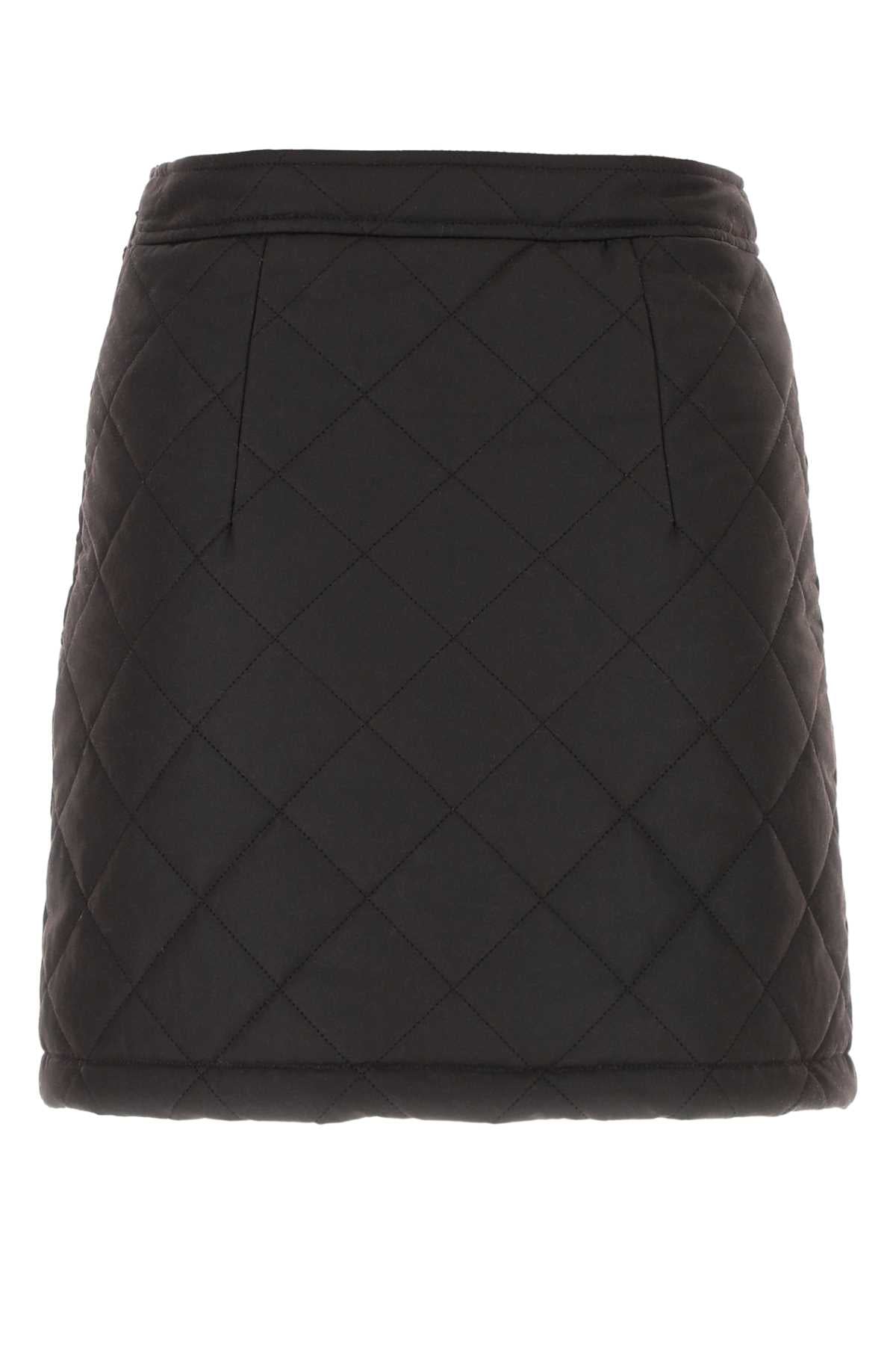 Burberry Women Dark Brow Cotton Mini Skirt