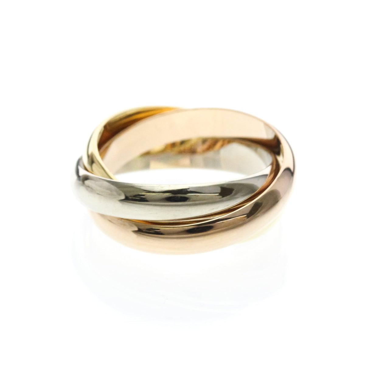 PRE-OWNED Cartier Trinity · Tri-Gold Size 6